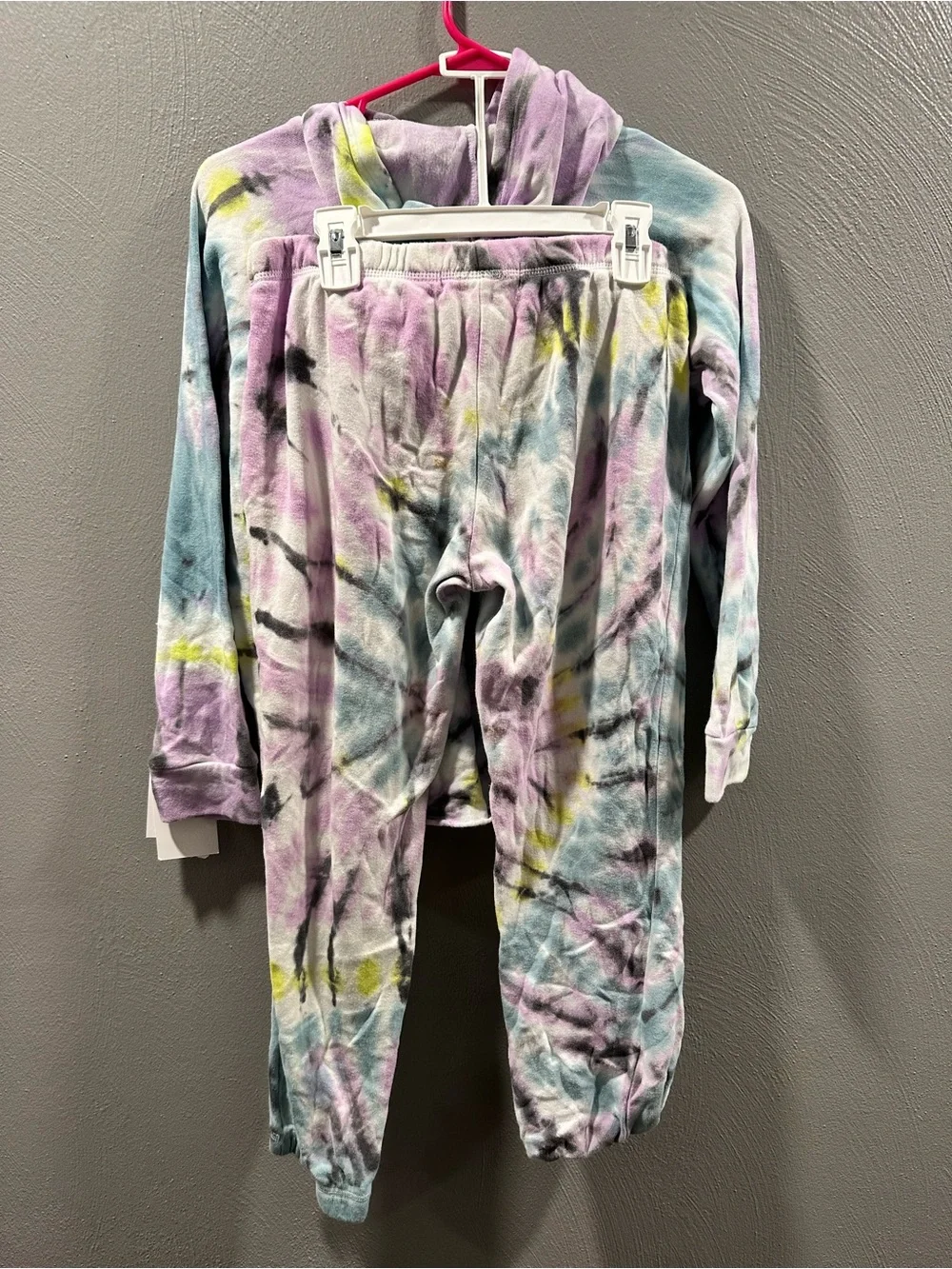 Harper & Elliot Kids Pastel Tie-Dye Hooded Set - Pastel Multi